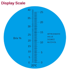Refractometro 0 - 40 Brix 0 - 25 Vol Alcohol - Vino en internet