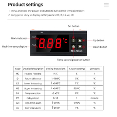 Termostato Digital Alta Temperatura Zfx 7016k 1 - 1000 Grados - comprar online