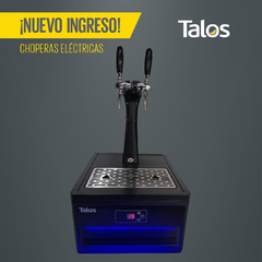 Chopera Eléctrica Talos Pilón negro cobra 2 canillas