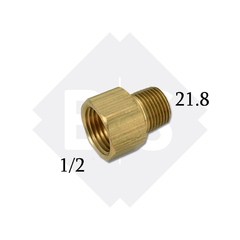 Niple adaptador bronce H 1/2 a 21,8 M - comprar online