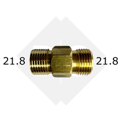 niple Adaptador bronce M 21,8 a M 21,8