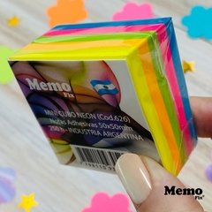 Mini Cubo de Notas Adhesivas MemoFix Neon 50x50mm x250 hojas - comprar online