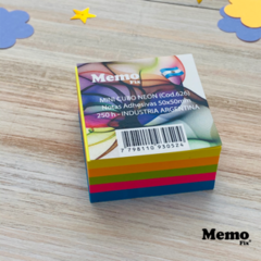 Mini Cubo de Notas Adhesivas MemoFix Neon 50x50mm x250 hojas - tienda online