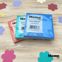 Memo M Linea Estaciones Colores Plenos 74x74mm x 80 hojas Pack x3