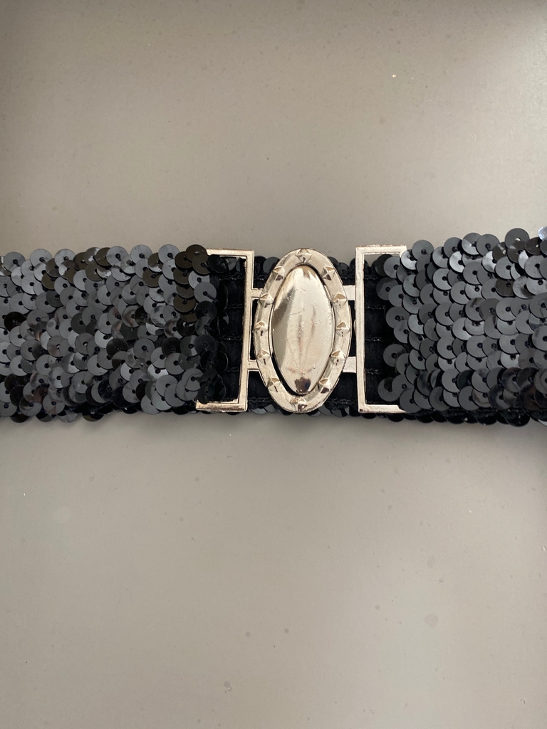 cinto paet preto de elastico tamanho unico SMAC