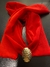lenço faixa vermelho com pingente
