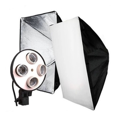 Kit Softbox 50x70 Soquete Quádruplo (s/ Lâmpadas) - comprar online