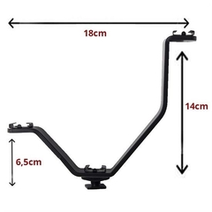Manopla Tipo V Para Câmera, Led E Microfone