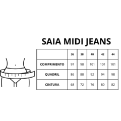 Saia MIDI jeans - comprar online
