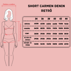 Short Carmen denin retrô - loja online