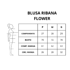 Blusa Ribana flower na internet