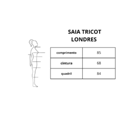 Saia tricot Londres - loja online