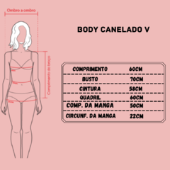 Body canelado V - comprar online