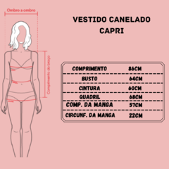 Vestido canelado Capri - Atelie citrika