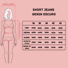 Short Jeans Denin Escuro - Atelie citrika