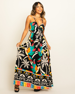 Vestido tropic longo