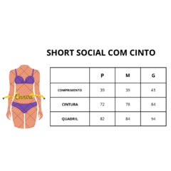 Short social com cinto