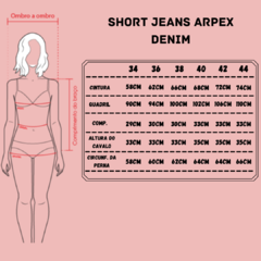 Short jeans Arpex denim na internet