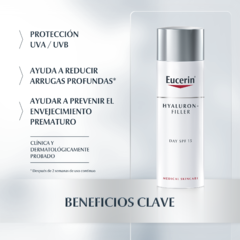 Eucerin Hyaluron-Filler Crema Dia SPF 15 Piel Normal A Mixta - 50 ml en internet