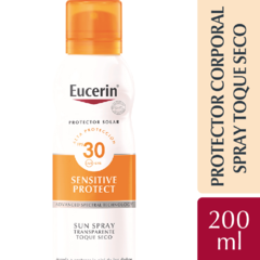 Eucerin Sensitive Protect SPF 30 Sun Spray Transparente Toque Seco - 200 ml