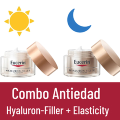 Eucerin Combo Hyaluron-Filler + Elasticity Crema de Dia FPS 15 y de Noche - 50 ml