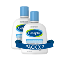 Cetaphil PACK X2 Locion limpiadora Piel Sensible - 237 ml