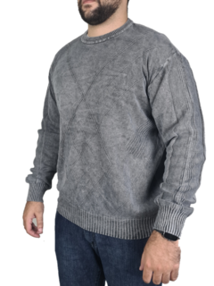 blusa de frio 100% algodão gola careca x cinza na internet