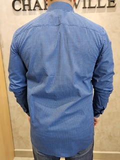 Camisa Micro Xadrez Azul - comprar online