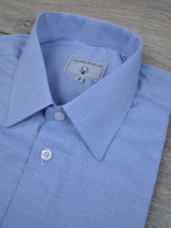 Camisa Maquinetada Azul - comprar online