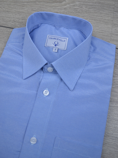 Camisa Manga Curta Mescla Azul Claro - comprar online