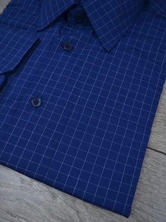 Camisa Xadrez Marinho 100% Algodão - loja online