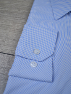 Camisa Maquinetada Azul - comprar online