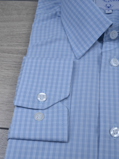 Camisa xadrez azul claro - loja online