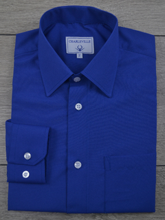 Camisa Microfibra azul royal - Charleville Camisaria