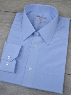 Camisa Listrada Azul Claro - Charleville Camisaria
