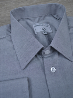 Camisa Pinpoint Cinza - comprar online