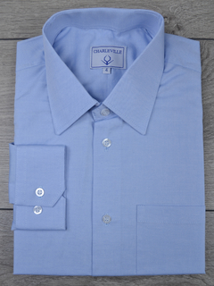 Camisa Pinpoint Azul - Charleville Camisaria