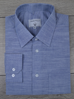 Camisa 100%Algodão Azul Escuro - loja online