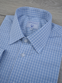 Camisa 100% Algodão Xadrez Azul - comprar online