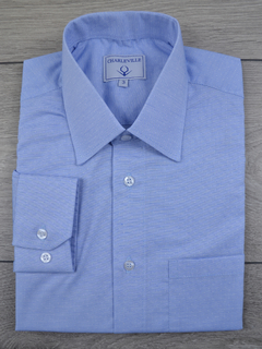 Camisa 100% Algodão Maquinetada Azul - loja online
