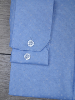 Camisa Maquinetada Azul Claro - Charleville Camisaria