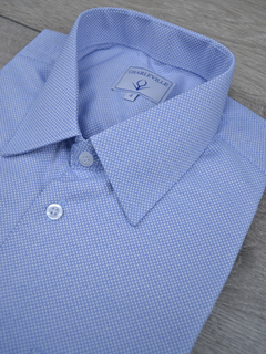 Camisa Maquinetada Azul - comprar online