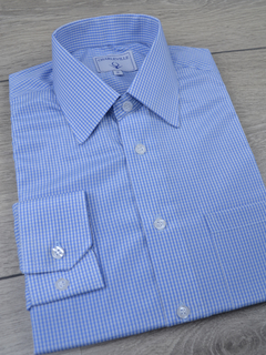 Camisa Xadrez Azul Claro - Charleville Camisaria