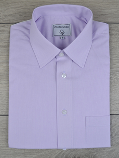 Camisa Manga Curta tricoline 100%algodão lilas