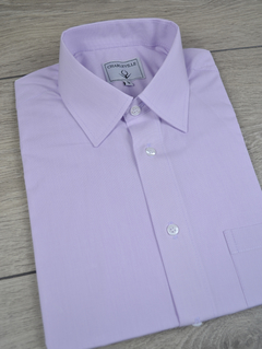 Camisa Manga Curta tricoline 100%algodão lilas - comprar online