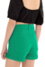 Short Elastizado Con Dobladillo Verde - comprar online