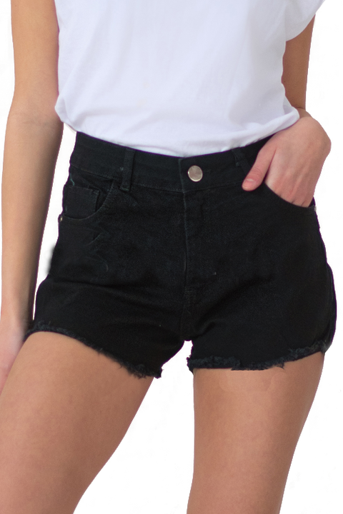 Short de jean negro hot sale