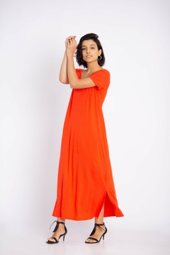 Vestido Basic Modal Rojo ÚLTIMO TALLE 1 - tienda online
