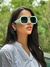Óculos de Sol Quadrado Emma- Verde Claro- Acetato - REF.: HP224877 - h.08.09- C7 - comprar online