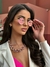 Óculos de Sol Blogueira Hexagonal Dubai - Rosa Espelhado - Metal - REF:. 18043 - C9 - G.10.09 - comprar online